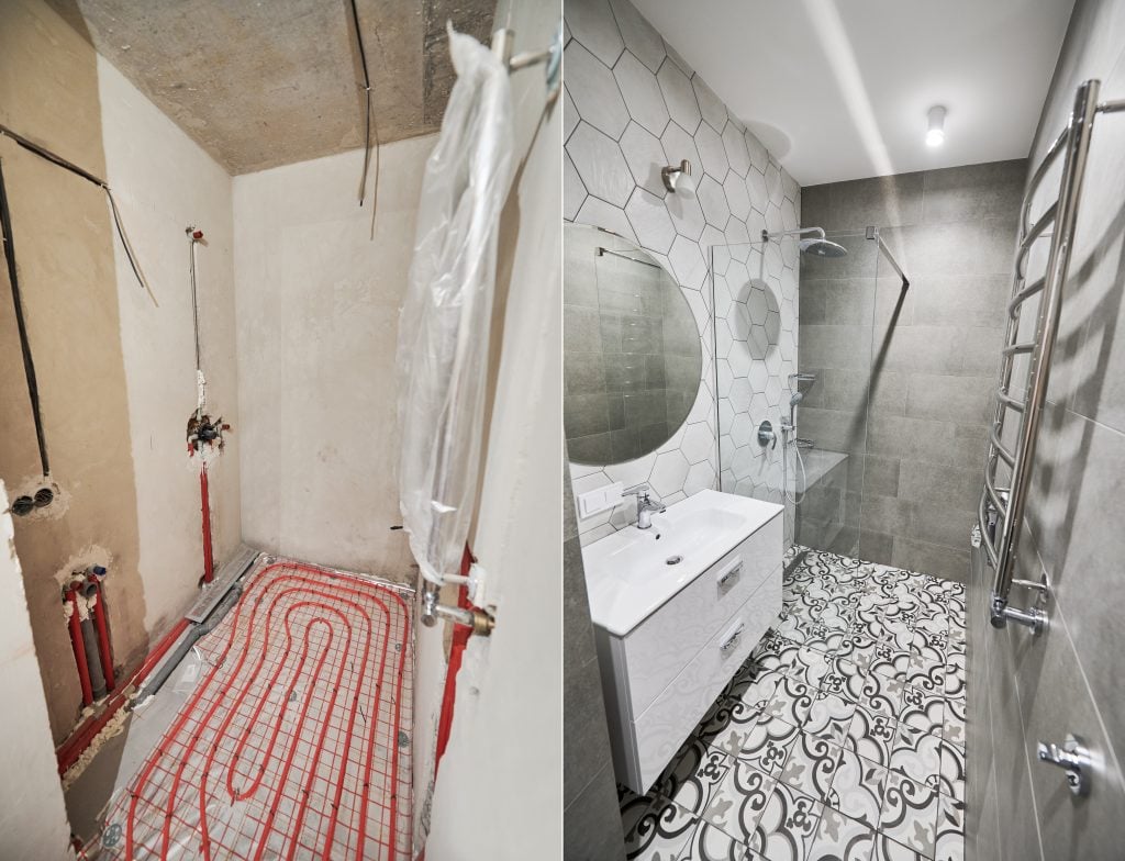 Bathroom with home renovation ideas.